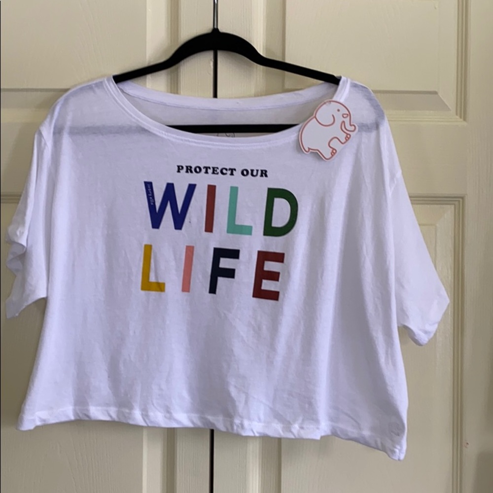 Ivory Ella crop t-shirt